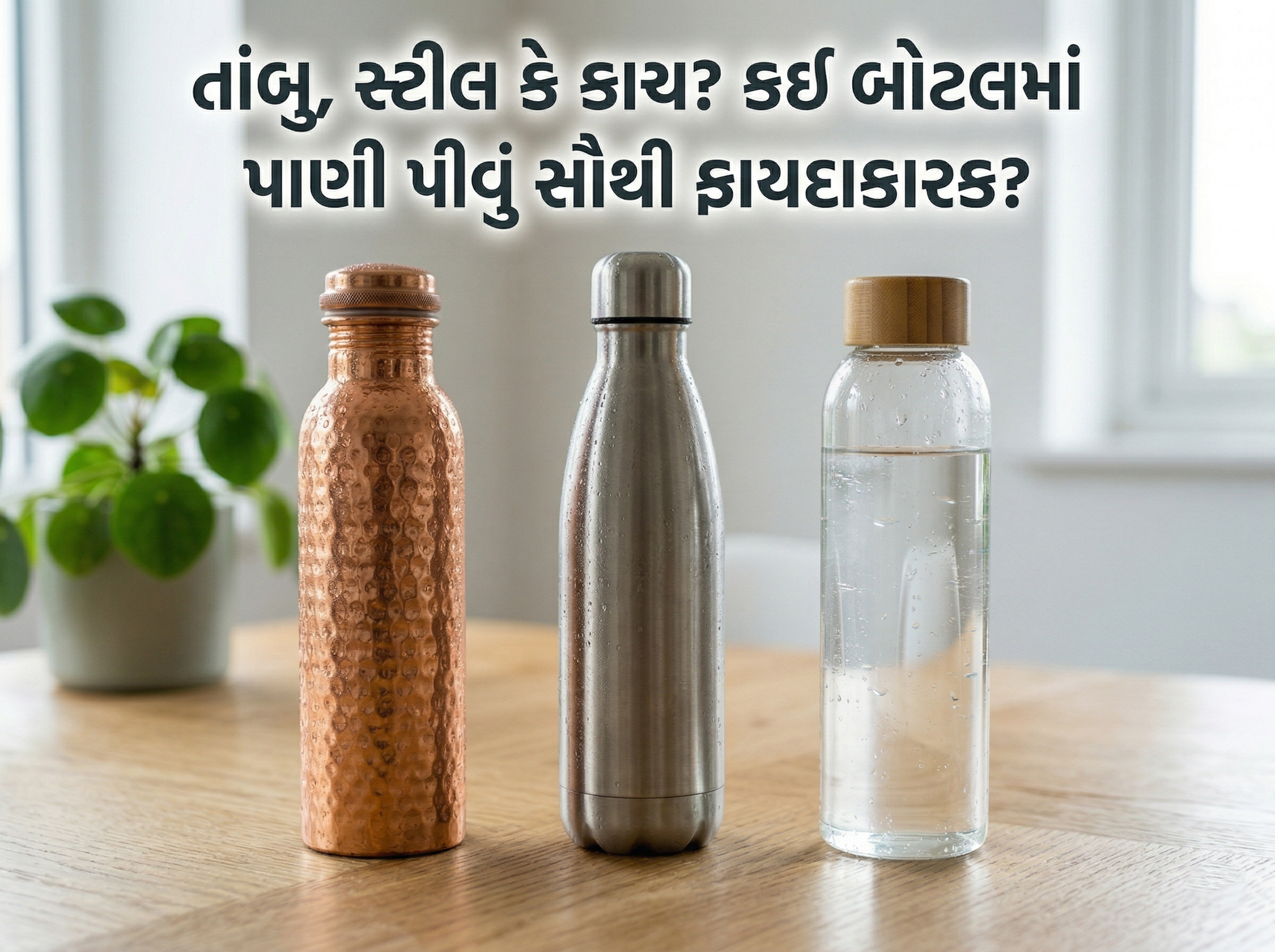 🥤 તાંબુ, સ્ટીલ કે કાચ? કઈ બોટલમાં પાણી પીવું સ્વાસ્થ્ય માટે સૌથી સારું