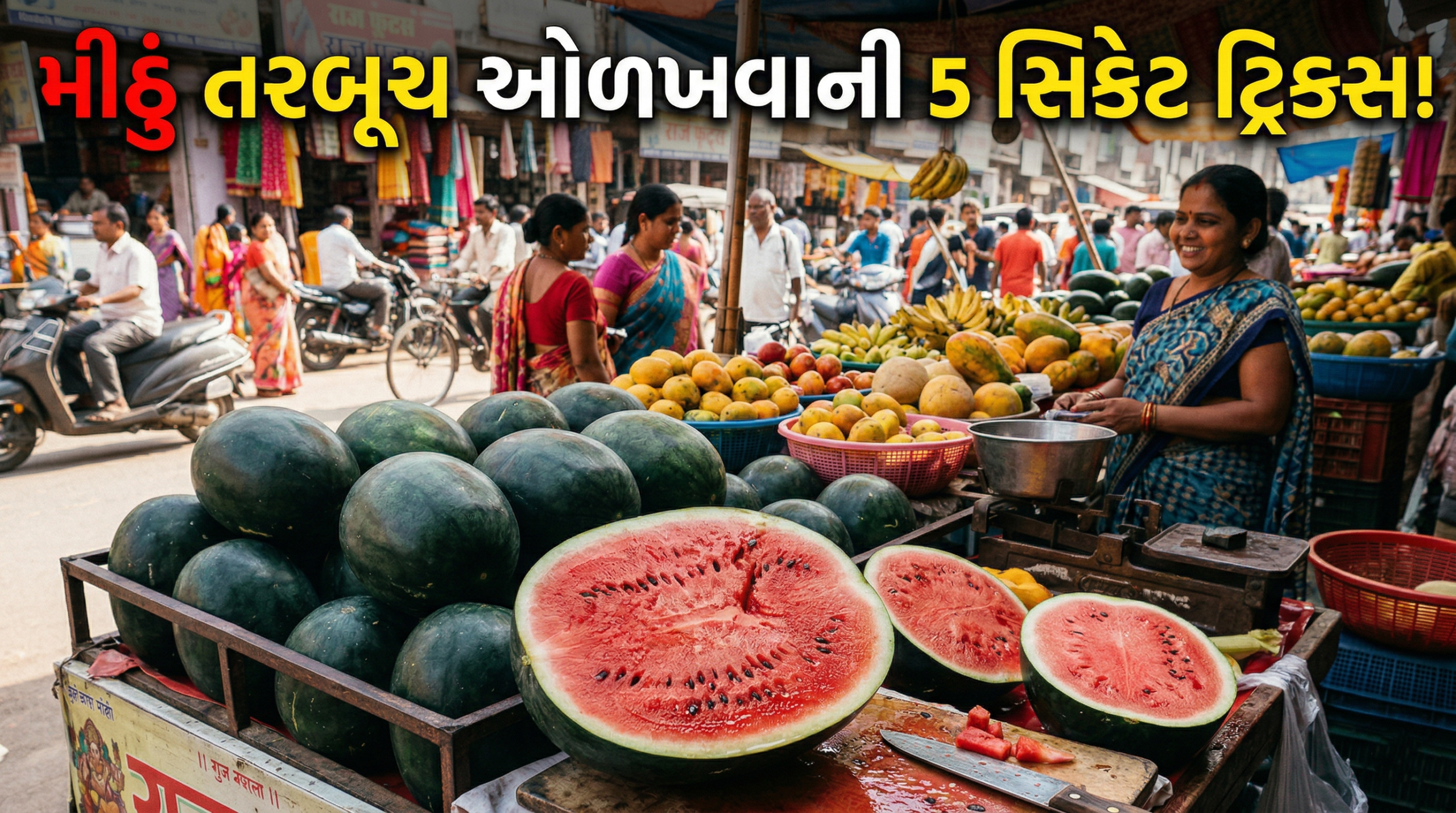 🍉 ઉનાળામાં મીઠું તરબૂચ કેવી રીતે ઓળખવું? ખરીદતા પહેલા આ સરળ ટ્રિક્સ અજમાવો