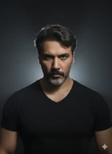 Low-key portrait photography