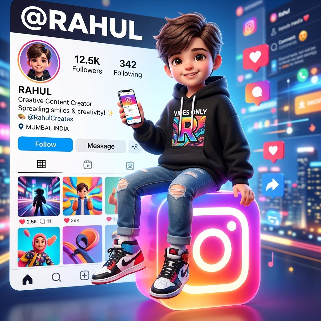 3D Instagram Boy