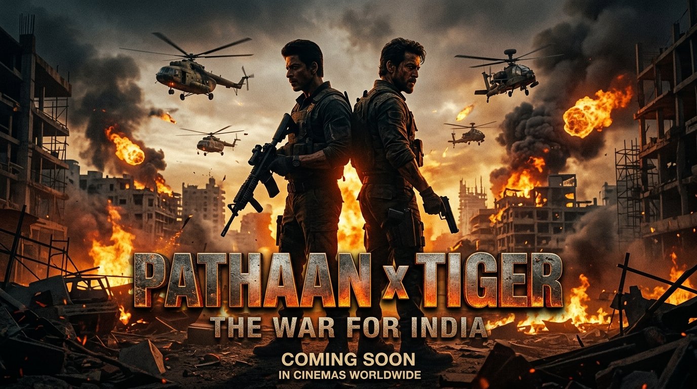 Pathaan x Tiger Cinematic Poster
