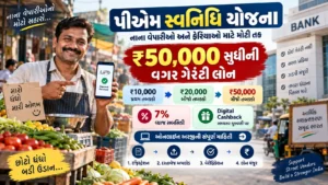 પીએમ સ્વનિધિ યોજના (PM SVANidhi Scheme): નાના વેપારીઓ અને ફેરિયાઓને મળશે ₹50,000 સુધીની વગર ગેરંટી લોન, જાણો સંપૂર્ણ વિગતો અને ઓનલાઇન અરજી પ્રક્રિયા
