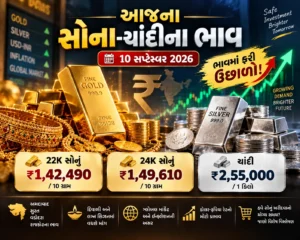 આજના સોના-ચાંદીના લેટેસ્ટ ભાવ: શું છે નવી કિંમતો? (10 સપ્ટેમ્બર 2026)