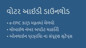 વોટર આઈડી કાર્ડ (Voter ID) ઓનલાઈન કેવી રીતે ડાઉનલોડ કરવું? (How to Download e-EPIC Voter ID Online)