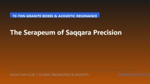 The Serapeum of Saqqara: 70-Ton Black Granite Sarcophagi, Optical Planar Tolerances, and Resonant Cavity Acoustics